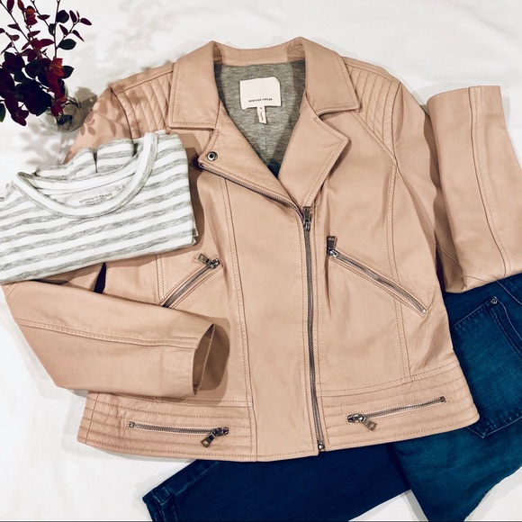 Rebecca Taylor Jackets & Blazers - Rebecca Taylor NWOT Pink Leather Motorcycle Jacket
